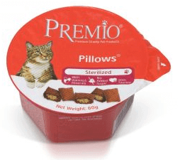 פרמיו כריות לחתול מעוקר/מסורס 60 גרם Premio Pillows Sterilized