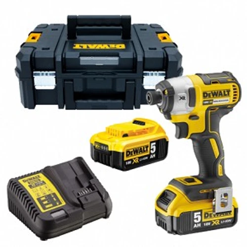 מברגת אימפקט נטענת בראשלס + 2 סוללות DeWALT DCF887P2 BL 18V 5Ah