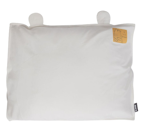 ציפית עם אזניים לכרית תינוק / פעוט 100% כותנה ג'רסי - שמנת רקום