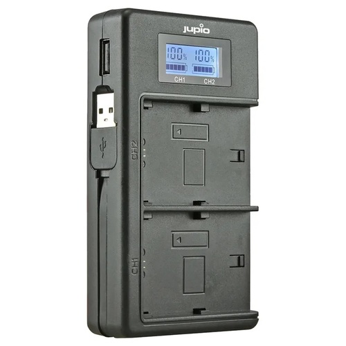 מטען כפול USB ייעודי לסוללות JUPIO  (Fuji NP-W126(S  