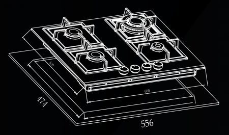 כיריים גז בעיצוב כפרי דגם IM6047 אימפריאל LE IMPERIAL