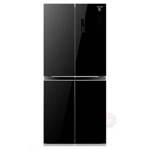 מקרר 4 דלתות 470 ליטר Sharp SJ-8435BL זכוכית שחורה שארפ
