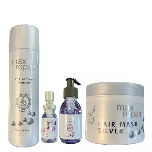 ערכת טיפוח שיער מקס ריפר סילבר - MAX REPAIR ULTIMATE HAIR REAPAIR KIT