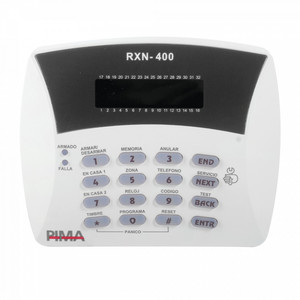 לוח  מקשי גומי  RXN-400 למערכות האבטחה HUNTER PRO ו PIMA Captain 8  