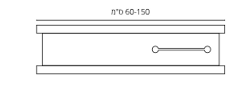 ארון אמבטיה מינימל ארון תלוי מדף גוון פורניר טבעי, 120 ס״מ 