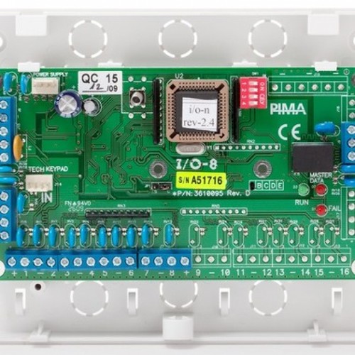 יחידת הרחבה I/O-8N הרחבה ל8 אזורים ויציאת ממסר PIMA 