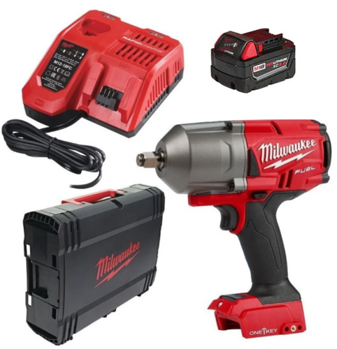 מפתח אימפקט 1627NM למומנט גבוה כולל סוללה 5AH מבית Milwaukee