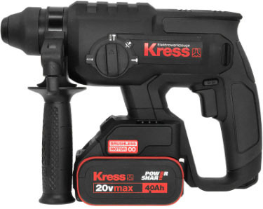 פטישון 20V בראשלס כולל מטען וסוללה 4Ah מבית KRESS