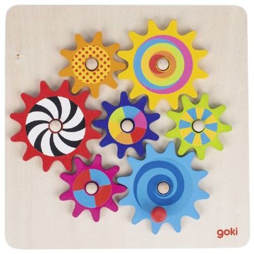 צעצועי עץ לילדים GOKI גלגלי שיניים 58782