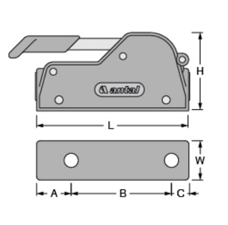 קלאץ V-Grip טריפל ANTAL לחבל 10-12 ממ נעילת חבלים