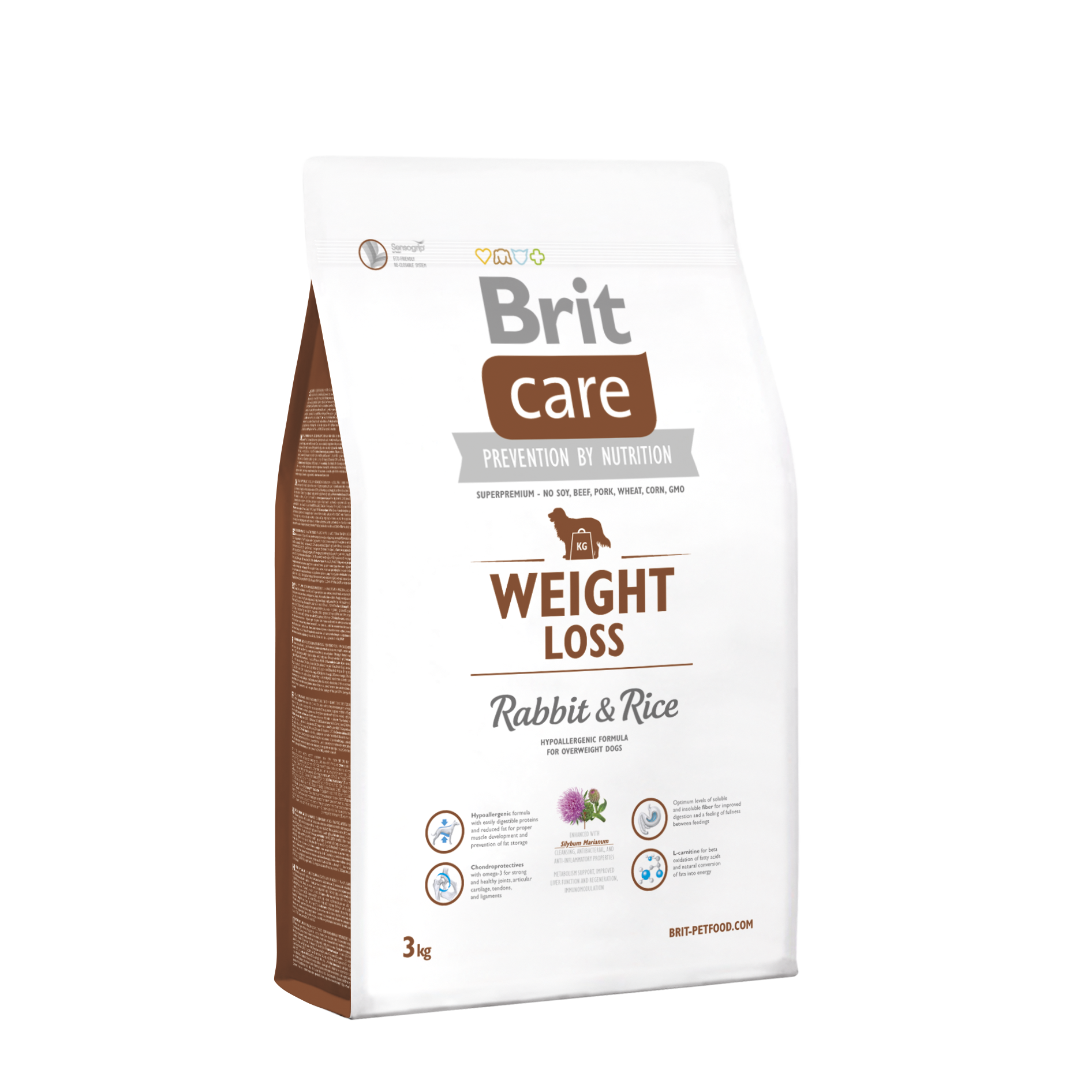 בריט קר לכלב 3 ק"ג לייט וויט לוס ארנבת Brit Care Weight Loss