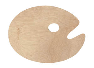 פלטה אובאלית לציור 30/22 ס"מ [עץ]  Oval Palette
