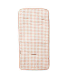 ריפודית כותנה לעגלה Pink Squares משבצות ורוד NINO