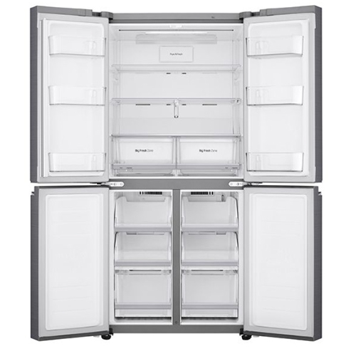 מקרר 4 דלתות מקפיא תחתון 544 ליטר LG אל ג'י GR-B618S