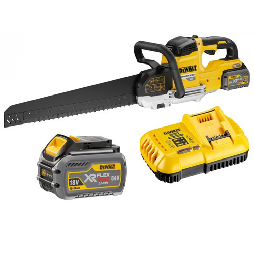 מסור אליגטור בראשלס נטען 54V + שתי סוללות 6.0AH