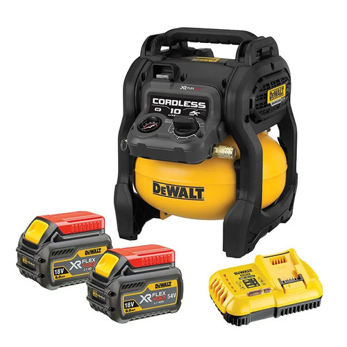 מדחס נטען בראשלס 54V + שתי סוללות 6.0AH