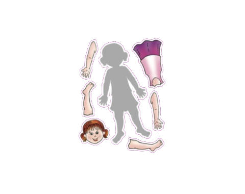 עבודת יצירה אני וגופי - ילדה - 18 יח