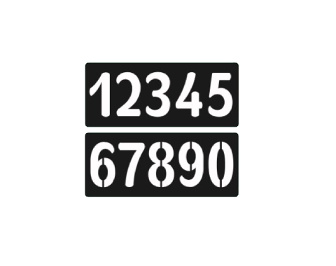 שבלונות מספרים 1-10 ברצועות - 9 ס