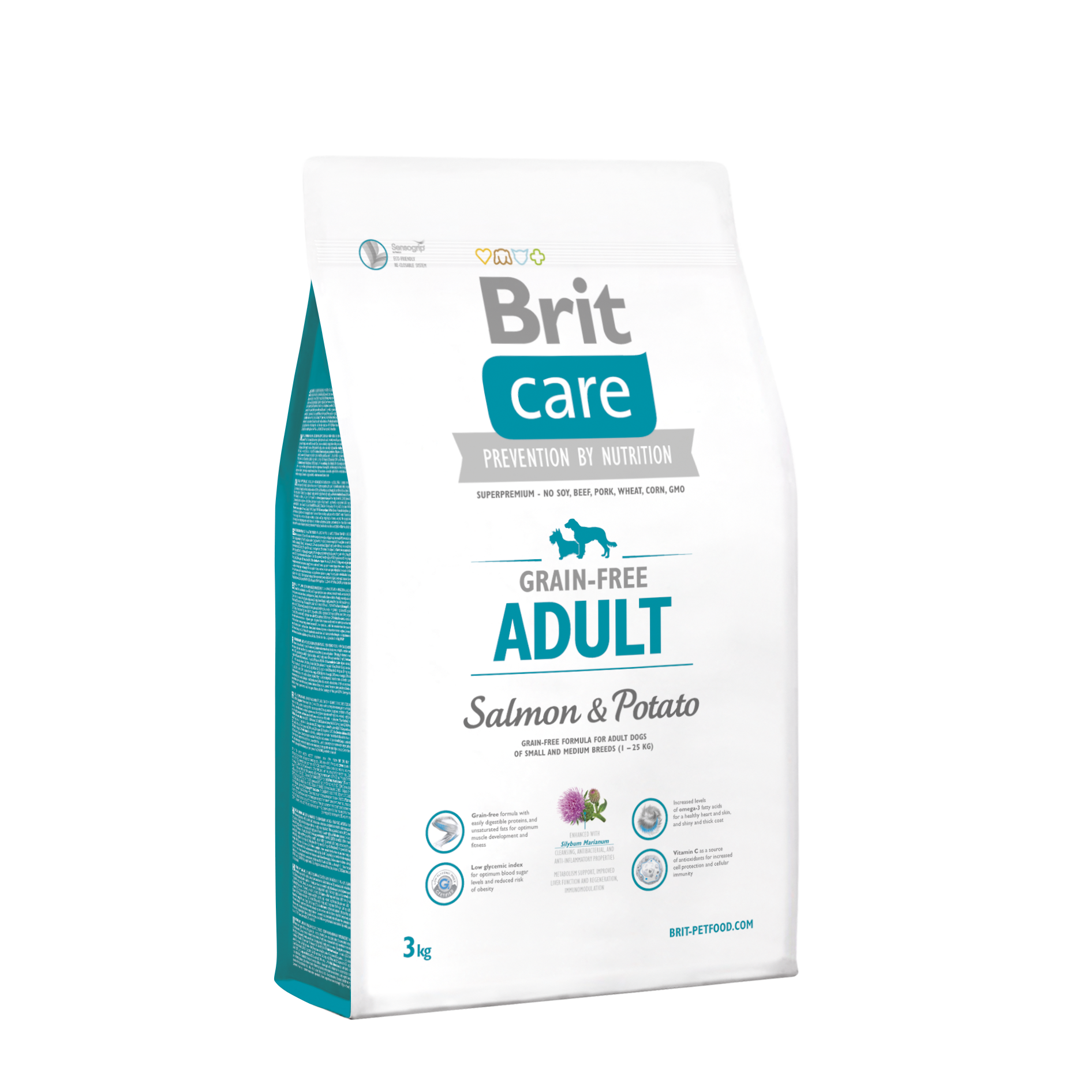בריט קר לכלב 3 ק"ג בוגר סלמון ותפו"א Brit Care Adult Salmon&Potato