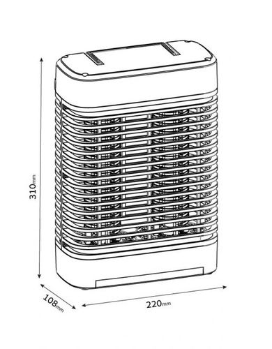 קטלן יתושים אלקטרוני 16W TWIN לבן אומגה