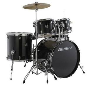 מערכת תופים 5 חלקים "22 כולל אביזרים ומצילות LUDWIG LC19511 BLACK SPARKLE