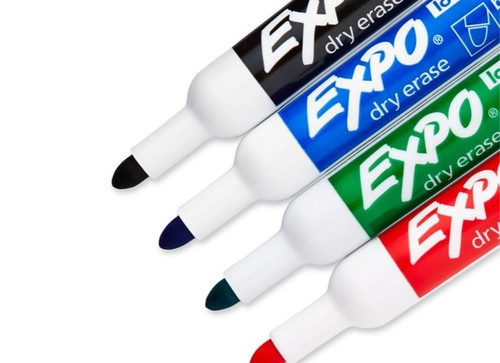 טוש EXPO ללוח מחיק ראש עגול במגוון צבעים