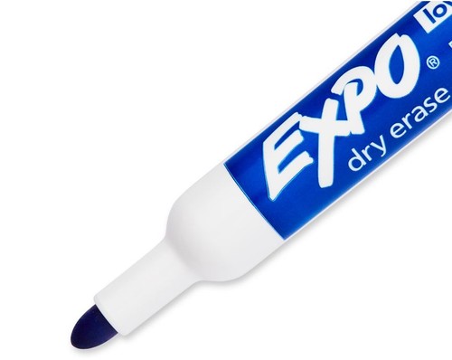 טוש EXPO ללוח מחיק ראש עגול במגוון צבעים