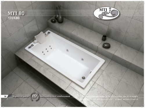  אמבטיה mti-80 170*80 לבן מבריק(כולל גקוזי) 