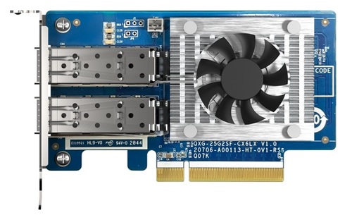 QNAP Dual-port SFP28 25GbE network,low-profile,PCIe Gen4 x8