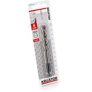 זוג מקדחי HEX אימפקט מתכת KRT011307 2HSS 6.0x114 Varo kreator