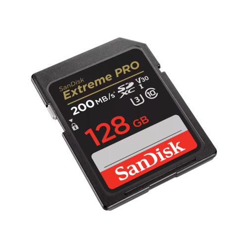 כרטיס זיכרון SanDisk Extreme Pro SDXC SDSDXXD-128G SD 200MB/s Class 10 U3 V30 נפח 128GB