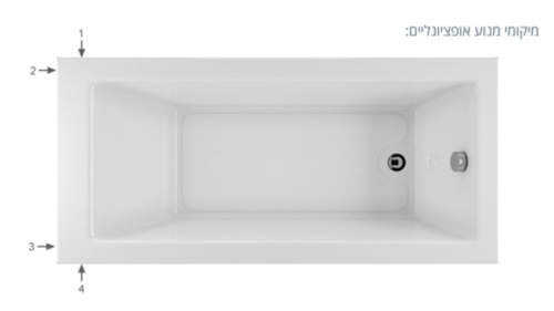 אמבטיה MTI-60, מידה 150X70