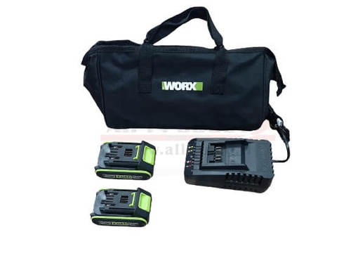 ערכת 2 סוללות 20V כולל מטען ותיק בד WORX WA0000