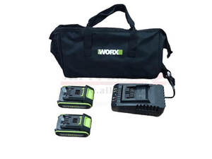 ערכת 2 סוללות 20V כולל מטען ותיק בד WORX WA0000
