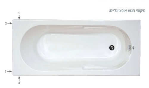 אמבטיה MTI -06, מידה 160X70