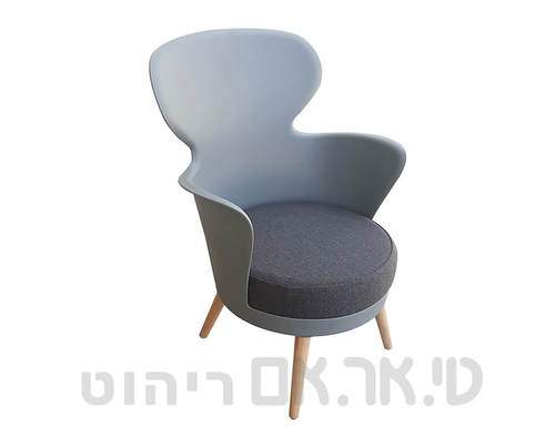 כורסת שיקגו בצבע אפור