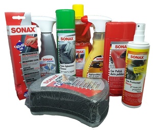 ערכה מקצועית 8 חלקים לטיפוח הרכב לניקוי הרכב SONAX