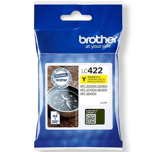 ראש דיו צהוב מקורי Brother LC422Y
