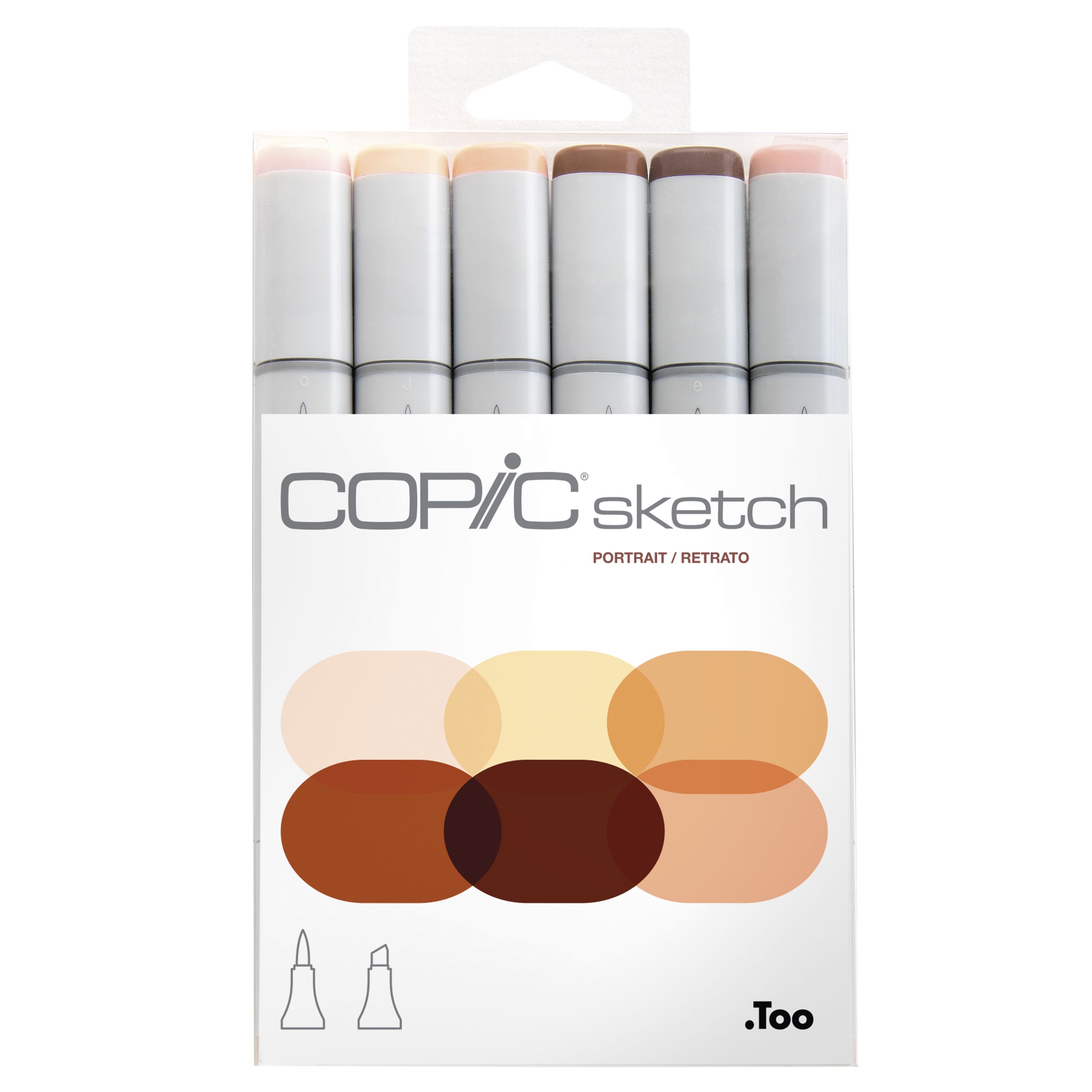 סט 6 טושי Copic sketch בגווני עור