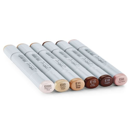 סט 6 טושי Copic sketch בגווני עור