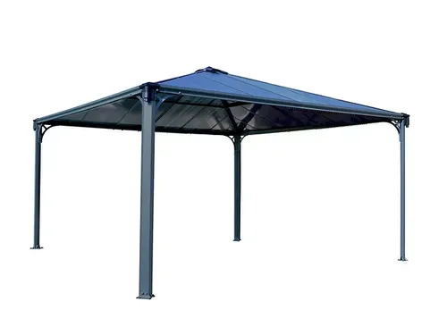 גזיבו לגינה Palermo אפור כהה 4.3x4.3 מק