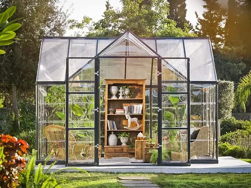 חממה ביתית 10x12 Victory Orangery בצבע אפור מק