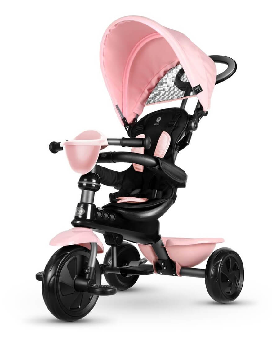 תלת אופן רב שלבי 4 ב 1 עם ידית מתכווננת וריפוד COSY PREMIER - ורוד מבית Q Play