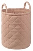 סל אחסון גדול, מעוצב ומרופד עם ידיות מבד 100% כותנה טטרא - חום אדמה