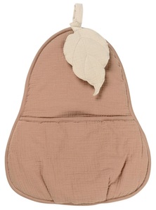 שק תלייה מבד בצורת אגס 100% כותנה טטרא - חום אדמה/בז