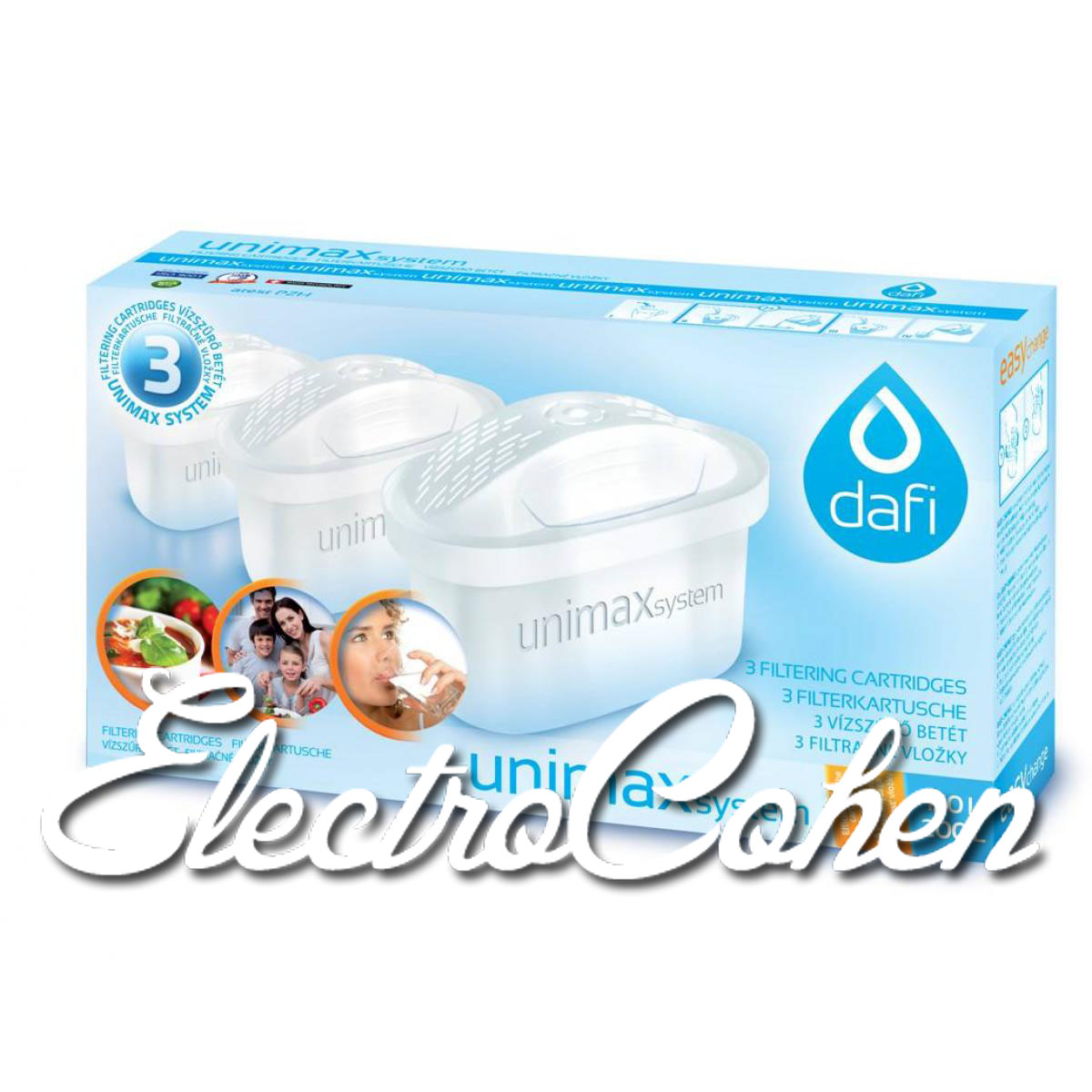 6 יחידות פילטר מסנן מים דאפי DAFI UNIMAX מסנני מים 