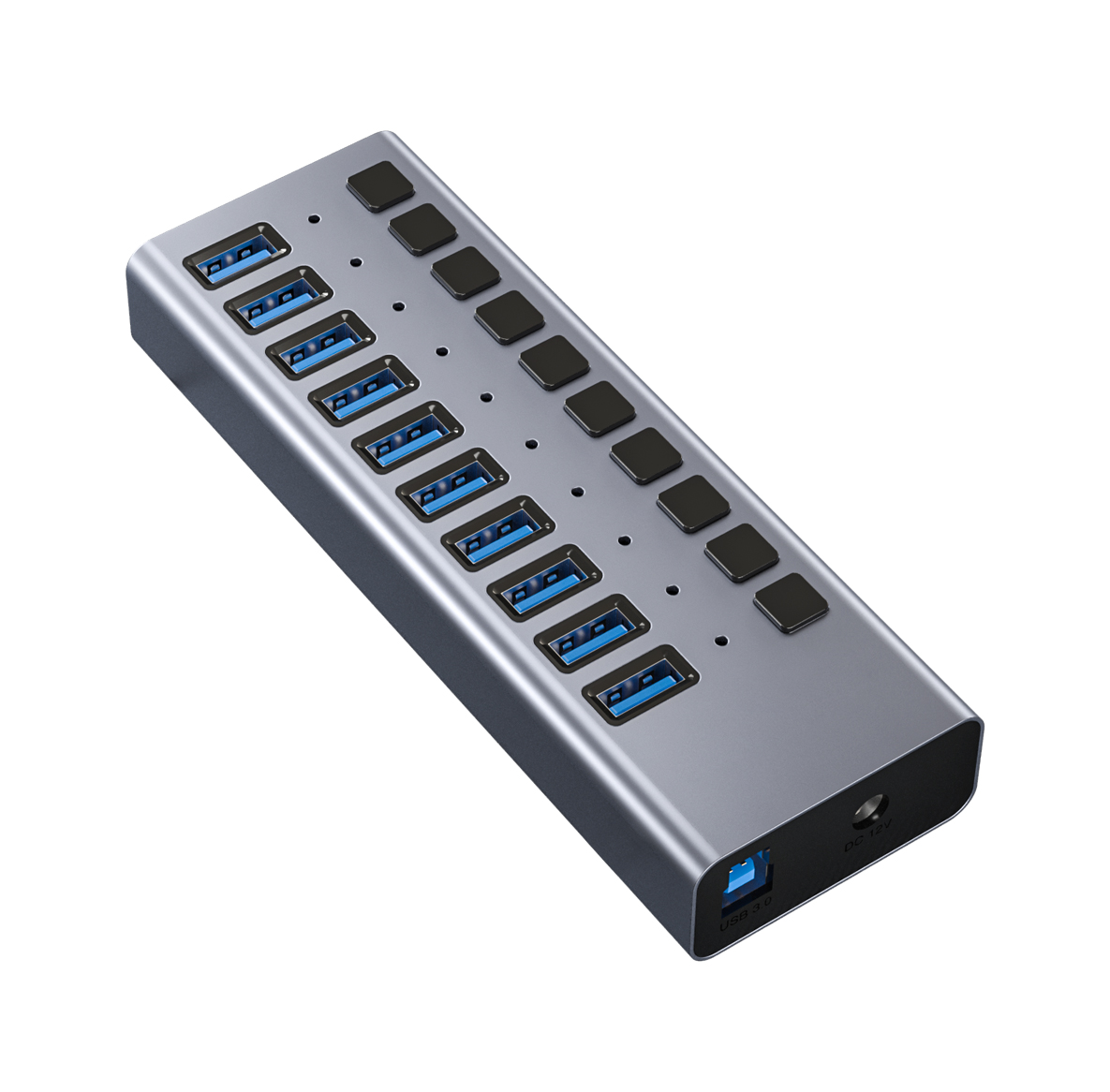 Protec DM283 - מפצל 10 חיבורים - USB 3.0