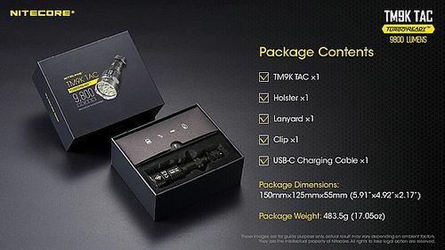 פנס יד נטען 9800 לומן TM9K TAC NITECORE
