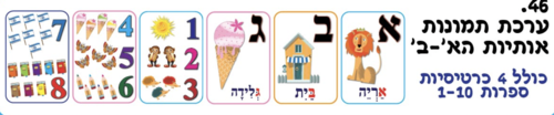 ערכת תמונות אותיות א׳-ב׳