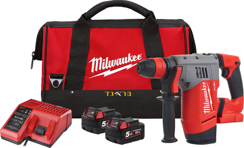 פטישון נטען 28V + פוטר מתחלף + שתי סוללות 5.0AH